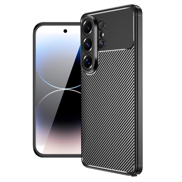 Carbon Fiber Texture Shockproof TPU Phone Case, For Samsung Galaxy S26+ 5G, For Samsung Galaxy S26 Ultra 5G, For Samsung Galaxy S26 5G, For Samsung Galaxy S25 Edge 5G, For Samsung Galaxy S25 5G, For Samsung Galaxy S25+ 5G, For Samsung Galaxy S25 Ultra ...