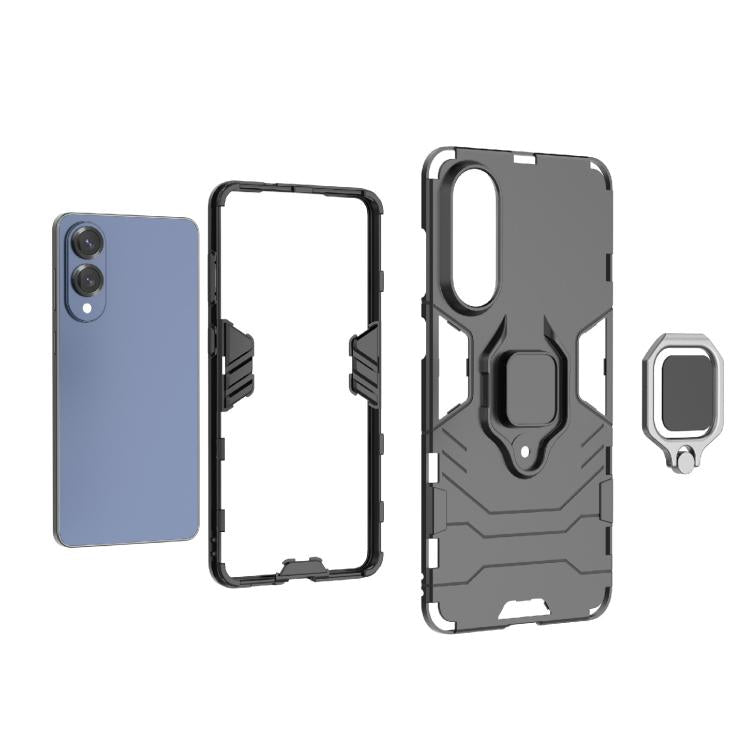 PC + TPU Shockproof Protective Phone Case with Magnetic Ring Holder, For Samsung Galaxy S25 Edge 5G, For Samsung Galaxy S25 5G, For Samsung Galaxy S25+ 5G, For Samsung Galaxy S25 Ultra 5G, For Samsung Galaxy S24 FE 5G