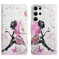 Oil Embossed 3D Drawing Leather Phone Case, For Samsung Galaxy S25+ 5G, For Samsung Galaxy S25 Ultra 5G, For Samsung Galaxy S24 FE 5G