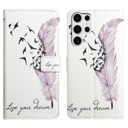 Oil Embossed 3D Drawing Leather Phone Case, For Samsung Galaxy S25+ 5G, For Samsung Galaxy S25 Ultra 5G, For Samsung Galaxy S24 FE 5G
