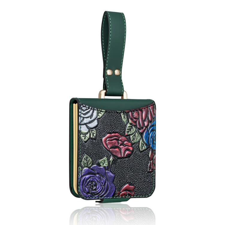 VIETAO Integrated Embossed Pattern Full Coverage Phone Case with Wrist Strap