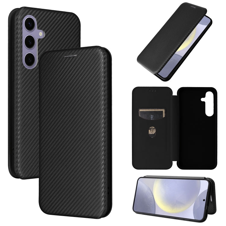 Carbon Fiber Texture Flip Leather Phone Case, For Samsung Galaxy S26+ 5G, For Samsung Galaxy S26 Edge 5G, For Samsung Galaxy S26 Ultra 5G, For Samsung Galaxy S26 5G, For Samsung Galaxy S25 FE 5G, For Samsung Galaxy S25 Edge 5G, For Samsung Galaxy S25 5...