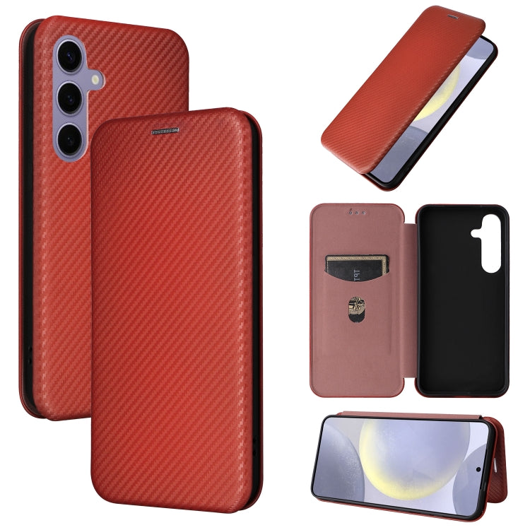 Carbon Fiber Texture Flip Leather Phone Case, For Galaxy S26 FE 5G, For Samsung Galaxy S26+ 5G, For Samsung Galaxy S26 Edge 5G, For Samsung Galaxy S26 Ultra 5G, For Samsung Galaxy S26 5G, For Samsung Galaxy S25 FE 5G, For Samsung Galaxy S25 Edge 5G    ...