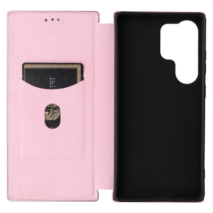 Carbon Fiber Texture Flip Leather Phone Case, For Samsung Galaxy S25 Ultra 5G, For Samsung Galaxy S24 FE 5G