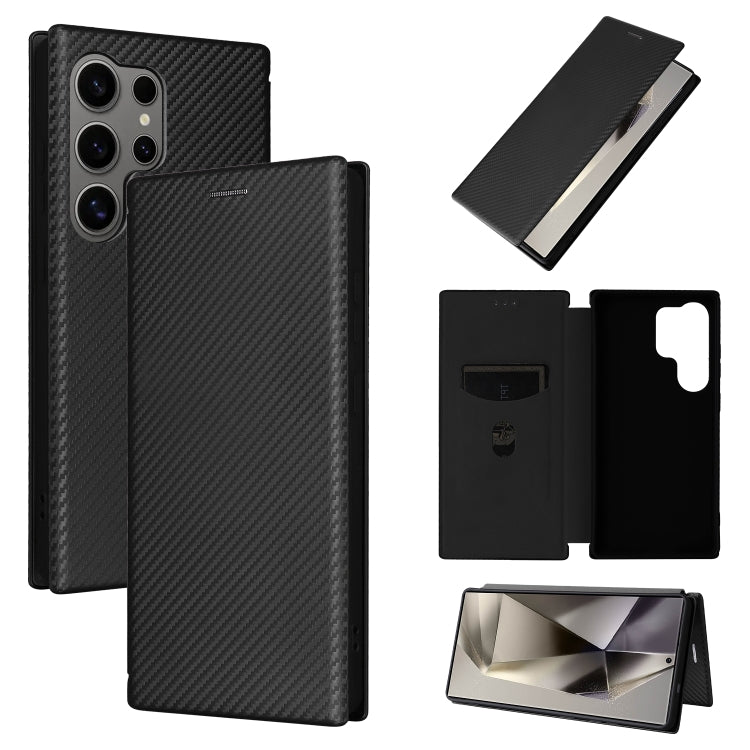 Carbon Fiber Texture Flip Leather Phone Case, For Samsung Galaxy S26+ 5G, For Samsung Galaxy S26 Edge 5G, For Samsung Galaxy S26 Ultra 5G, For Samsung Galaxy S26 5G, For Samsung Galaxy S25 FE 5G, For Samsung Galaxy S25 Edge 5G, For Samsung Galaxy S25 5...