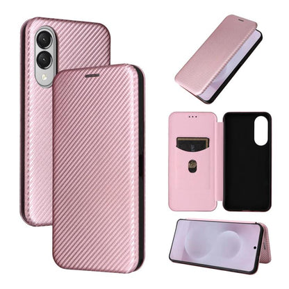 Carbon Fiber Texture Flip Leather Phone Case, For Galaxy S26 FE 5G, For Samsung Galaxy S26+ 5G, For Samsung Galaxy S26 Edge 5G, For Samsung Galaxy S26 Ultra 5G, For Samsung Galaxy S26 5G, For Samsung Galaxy S25 FE 5G, For Samsung Galaxy S25 Edge 5G    ...
