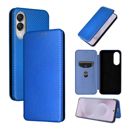 Carbon Fiber Texture Flip Leather Phone Case, For Galaxy S26 FE 5G, For Samsung Galaxy S26+ 5G, For Samsung Galaxy S26 Edge 5G, For Samsung Galaxy S26 Ultra 5G, For Samsung Galaxy S26 5G, For Samsung Galaxy S25 FE 5G, For Samsung Galaxy S25 Edge 5G    ...