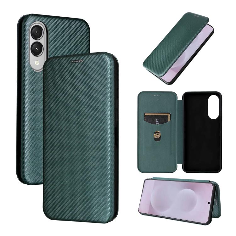 Carbon Fiber Texture Flip Leather Phone Case, For Galaxy S26 FE 5G, For Samsung Galaxy S26+ 5G, For Samsung Galaxy S26 Edge 5G, For Samsung Galaxy S26 Ultra 5G, For Samsung Galaxy S26 5G, For Samsung Galaxy S25 FE 5G, For Samsung Galaxy S25 Edge 5G    ...