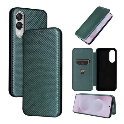 Carbon Fiber Texture Flip Leather Phone Case, For Galaxy S26 FE 5G, For Samsung Galaxy S26+ 5G, For Samsung Galaxy S26 Edge 5G, For Samsung Galaxy S26 Ultra 5G, For Samsung Galaxy S26 5G, For Samsung Galaxy S25 FE 5G, For Samsung Galaxy S25 Edge 5G    ...