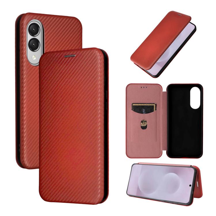Carbon Fiber Texture Flip Leather Phone Case, For Galaxy S26 FE 5G, For Samsung Galaxy S26+ 5G, For Samsung Galaxy S26 Edge 5G, For Samsung Galaxy S26 Ultra 5G, For Samsung Galaxy S26 5G, For Samsung Galaxy S25 FE 5G, For Samsung Galaxy S25 Edge 5G    ...