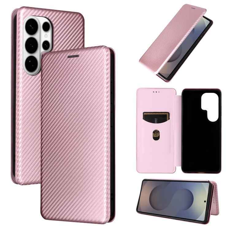 Carbon Fiber Texture Flip Leather Phone Case, For Samsung Galaxy S26+ 5G, For Samsung Galaxy S26 Edge 5G, For Samsung Galaxy S26 Ultra 5G, For Samsung Galaxy S26 5G, For Samsung Galaxy S25 FE 5G, For Samsung Galaxy S25 Edge 5G, For Samsung Galaxy S25 5...