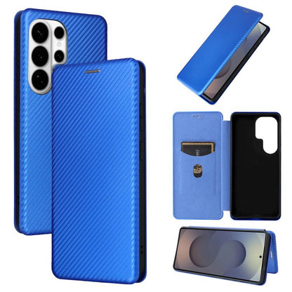 Carbon Fiber Texture Flip Leather Phone Case, For Galaxy S26 FE 5G, For Samsung Galaxy S26+ 5G, For Samsung Galaxy S26 Edge 5G, For Samsung Galaxy S26 Ultra 5G, For Samsung Galaxy S26 5G, For Samsung Galaxy S25 FE 5G, For Samsung Galaxy S25 Edge 5G    ...