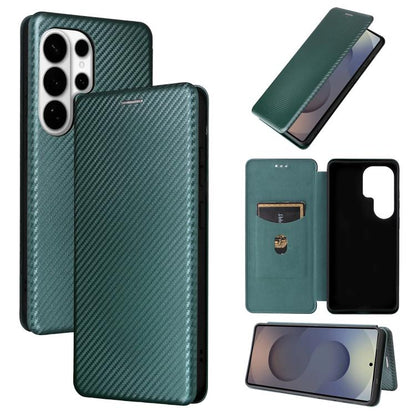 Carbon Fiber Texture Flip Leather Phone Case, For Galaxy S26 FE 5G, For Samsung Galaxy S26+ 5G, For Samsung Galaxy S26 Edge 5G, For Samsung Galaxy S26 Ultra 5G, For Samsung Galaxy S26 5G, For Samsung Galaxy S25 FE 5G, For Samsung Galaxy S25 Edge 5G    ...