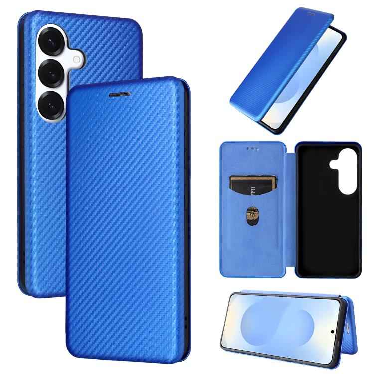 Carbon Fiber Texture Flip Leather Phone Case, For Samsung Galaxy S26+ 5G, For Samsung Galaxy S26 Edge 5G, For Samsung Galaxy S26 Ultra 5G, For Samsung Galaxy S26 5G, For Samsung Galaxy S25 FE 5G, For Samsung Galaxy S25 Edge 5G, For Samsung Galaxy S25 5...