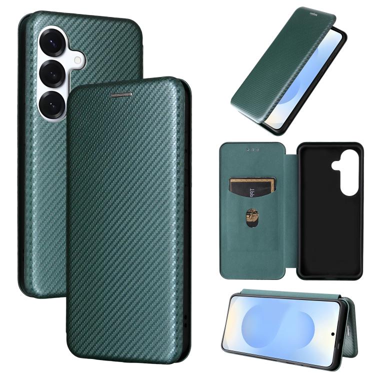 Carbon Fiber Texture Flip Leather Phone Case, For Samsung Galaxy S26+ 5G, For Samsung Galaxy S26 Edge 5G, For Samsung Galaxy S26 Ultra 5G, For Samsung Galaxy S26 5G, For Samsung Galaxy S25 FE 5G, For Samsung Galaxy S25 Edge 5G, For Samsung Galaxy S25 5...