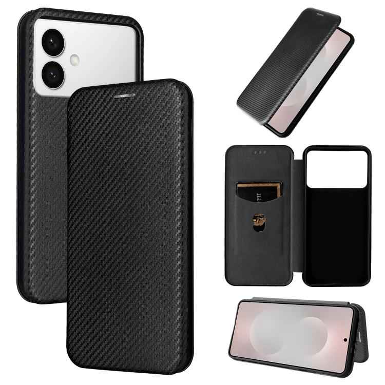 Carbon Fiber Texture Flip Leather Phone Case, For Samsung Galaxy S26+ 5G, For Samsung Galaxy S26 Edge 5G, For Samsung Galaxy S26 Ultra 5G, For Samsung Galaxy S26 5G, For Samsung Galaxy S25 FE 5G, For Samsung Galaxy S25 Edge 5G, For Samsung Galaxy S25 5...
