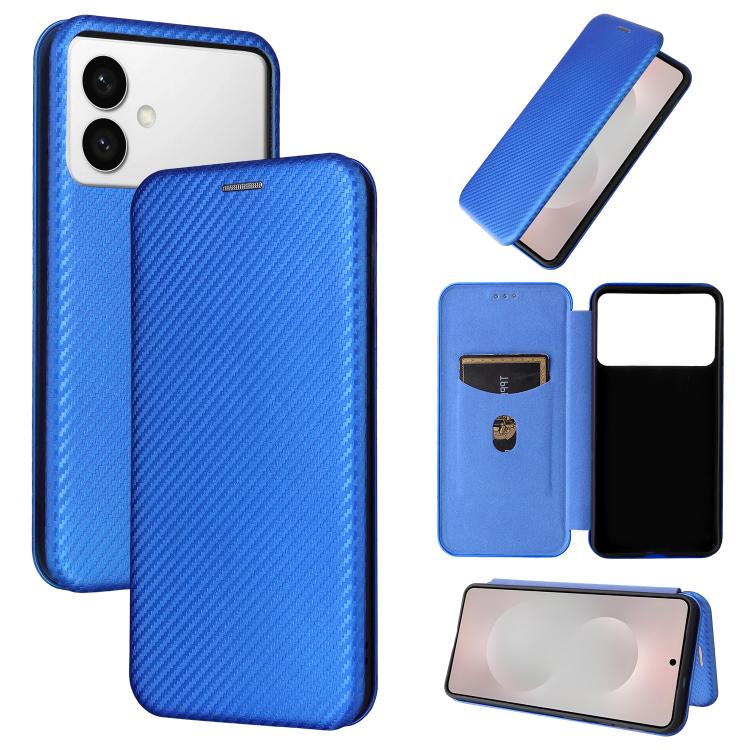 Carbon Fiber Texture Flip Leather Phone Case, For Galaxy S26 FE 5G, For Samsung Galaxy S26+ 5G, For Samsung Galaxy S26 Edge 5G, For Samsung Galaxy S26 Ultra 5G, For Samsung Galaxy S26 5G, For Samsung Galaxy S25 FE 5G, For Samsung Galaxy S25 Edge 5G    ...