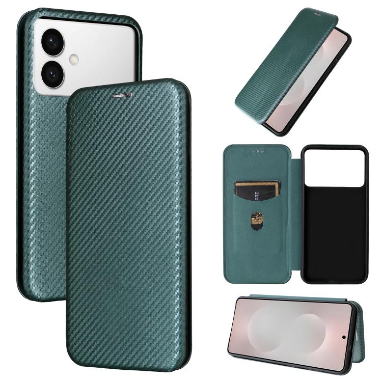 Carbon Fiber Texture Flip Leather Phone Case, For Galaxy S26 FE 5G, For Samsung Galaxy S26+ 5G, For Samsung Galaxy S26 Edge 5G, For Samsung Galaxy S26 Ultra 5G, For Samsung Galaxy S26 5G, For Samsung Galaxy S25 FE 5G, For Samsung Galaxy S25 Edge 5G    ...