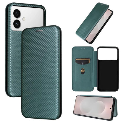 Carbon Fiber Texture Flip Leather Phone Case, For Galaxy S26 FE 5G, For Samsung Galaxy S26+ 5G, For Samsung Galaxy S26 Edge 5G, For Samsung Galaxy S26 Ultra 5G, For Samsung Galaxy S26 5G, For Samsung Galaxy S25 FE 5G, For Samsung Galaxy S25 Edge 5G    ...
