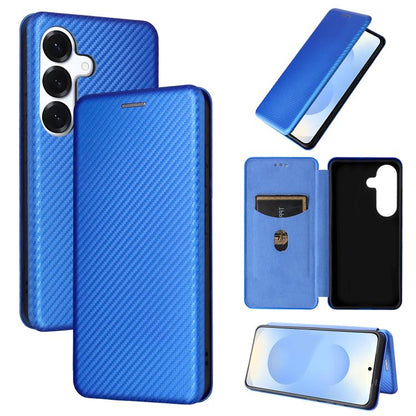 Carbon Fiber Texture Flip Leather Phone Case, For Galaxy S26 FE 5G, For Samsung Galaxy S26+ 5G, For Samsung Galaxy S26 Edge 5G, For Samsung Galaxy S26 Ultra 5G, For Samsung Galaxy S26 5G, For Samsung Galaxy S25 FE 5G, For Samsung Galaxy S25 Edge 5G    ...