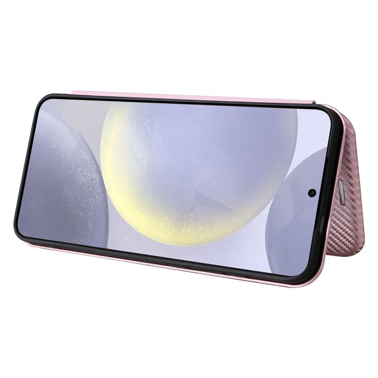 Carbon Fiber Texture Flip Leather Phone Case, For Galaxy S26 FE 5G, For Samsung Galaxy S26+ 5G, For Samsung Galaxy S26 Edge 5G, For Samsung Galaxy S26 Ultra 5G, For Samsung Galaxy S26 5G, For Samsung Galaxy S25 FE 5G, For Samsung Galaxy S25 Edge 5G    ...
