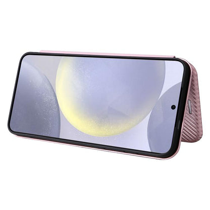 Carbon Fiber Texture Flip Leather Phone Case, For Galaxy S26 FE 5G, For Samsung Galaxy S26+ 5G, For Samsung Galaxy S26 Edge 5G, For Samsung Galaxy S26 Ultra 5G, For Samsung Galaxy S26 5G, For Samsung Galaxy S25 FE 5G, For Samsung Galaxy S25 Edge 5G    ...