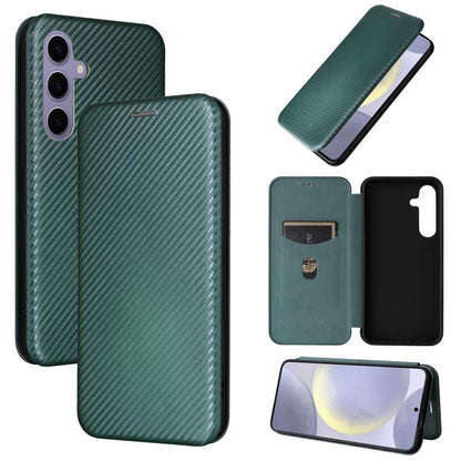 Carbon Fiber Texture Flip Leather Phone Case, For Galaxy S26 FE 5G, For Samsung Galaxy S26+ 5G, For Samsung Galaxy S26 Edge 5G, For Samsung Galaxy S26 Ultra 5G, For Samsung Galaxy S26 5G, For Samsung Galaxy S25 FE 5G, For Samsung Galaxy S25 Edge 5G    ...