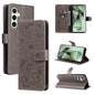 Cat and Bee Embossed Flip Leather Phone Case, For Galaxy S25 Ultra 5G, For Galaxy S24 FE 5G