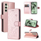 Cat and Bee Embossed Flip Leather Phone Case, For Galaxy S25 Ultra 5G, For Galaxy S24 FE 5G