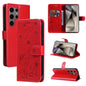 Cat and Bee Embossed Flip Leather Phone Case, For Galaxy S25 Ultra 5G, For Galaxy S24 FE 5G