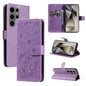 Cat and Bee Embossed Flip Leather Phone Case, For Galaxy S25 Ultra 5G, For Galaxy S24 FE 5G