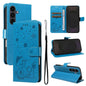 Cat and Bee Embossed Flip Leather Phone Case, For Galaxy S26 FE 5G, For Galaxy S26+ 5G, For Galaxy S26 Edge 5G, For Galaxy S26 Ultra 5G, For Galaxy S26 5G, For Galaxy S25 FE 5G, For Galaxy S25 / S24 5G, For Galaxy S25+ / S24+ 5G