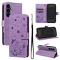 Cat and Bee Embossed Flip Leather Phone Case, For Galaxy S26 FE 5G, For Galaxy S26+ 5G, For Galaxy S26 Edge 5G, For Galaxy S26 Ultra 5G, For Galaxy S26 5G, For Galaxy S25 FE 5G, For Galaxy S25 / S24 5G, For Galaxy S25+ / S24+ 5G