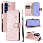 Cat and Bee Embossed Flip Leather Phone Case, For Galaxy S26 FE 5G, For Galaxy S26+ 5G, For Galaxy S26 Edge 5G, For Galaxy S26 Ultra 5G, For Galaxy S26 5G, For Galaxy S25 FE 5G, For Galaxy S25 / S24 5G, For Galaxy S25+ / S24+ 5G