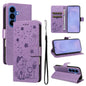 Cat and Bee Embossed Flip Leather Phone Case, For Galaxy S26 FE 5G, For Galaxy S26+ 5G, For Galaxy S26 Edge 5G, For Galaxy S26 Ultra 5G, For Galaxy S26 5G, For Galaxy S25 FE 5G, For Galaxy S25 / S24 5G, For Galaxy S25+ / S24+ 5G