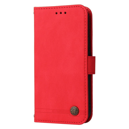 Skin Feel Life Tree Metal Button Leather Phone Case, For Samsung Galaxy S24 FE 5G