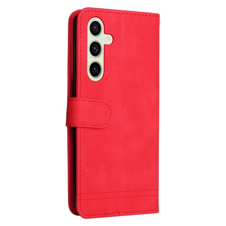 Skin Feel Life Tree Metal Button Leather Phone Case, For Samsung Galaxy S24 FE 5G