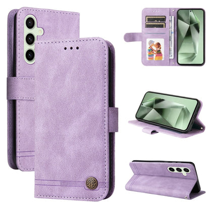 Skin Feel Life Tree Metal Button Leather Phone Case, For Samsung Galaxy S24 FE 5G