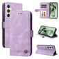 Skin Feel Life Tree Metal Button Leather Phone Case, For Samsung Galaxy S24 FE 5G