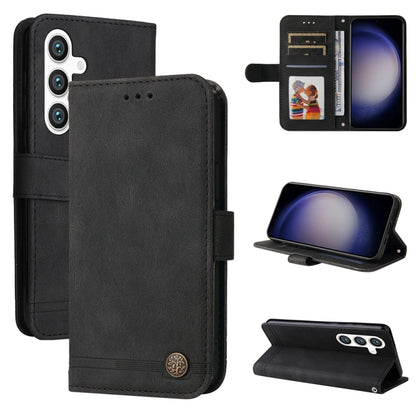 Skin Feel Life Tree Metal Button Leather Phone Case, For Galaxy S26 FE 5G, For Samsung Galaxy S26+ 5G, For Samsung Galaxy S26 Edge 5G, For Samsung Galaxy S26 Ultra 5G, For Samsung Galaxy S26 5G, For Samsung Galaxy S25 Edge 5G, For Samsung Galaxy S25 5G...