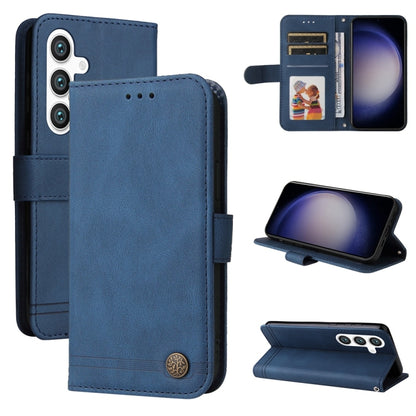 Skin Feel Life Tree Metal Button Leather Phone Case, For Galaxy S26 FE 5G, For Samsung Galaxy S26+ 5G, For Samsung Galaxy S26 Edge 5G, For Samsung Galaxy S26 Ultra 5G, For Samsung Galaxy S26 5G, For Samsung Galaxy S25 Edge 5G, For Samsung Galaxy S25 5G...