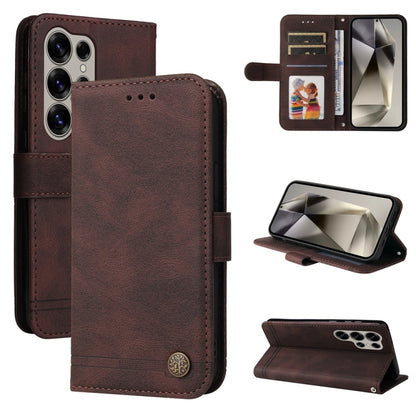 Skin Feel Life Tree Metal Button Leather Phone Case, For Galaxy S26 FE 5G, For Samsung Galaxy S26+ 5G, For Samsung Galaxy S26 Edge 5G, For Samsung Galaxy S26 Ultra 5G, For Samsung Galaxy S26 5G, For Samsung Galaxy S25 Edge 5G, For Samsung Galaxy S25 5G...