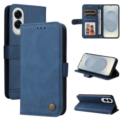 Skin Feel Life Tree Metal Button Leather Phone Case, For Galaxy S26 FE 5G, For Samsung Galaxy S26+ 5G, For Samsung Galaxy S26 Edge 5G, For Samsung Galaxy S26 Ultra 5G, For Samsung Galaxy S26 5G, For Samsung Galaxy S25 Edge 5G, For Samsung Galaxy S25 5G...