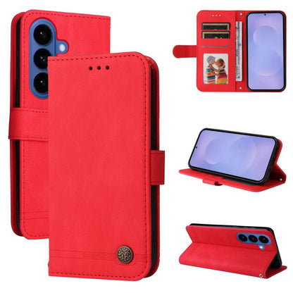 Skin Feel Life Tree Metal Button Leather Phone Case, For Galaxy S26 FE 5G, For Samsung Galaxy S26+ 5G, For Samsung Galaxy S26 Edge 5G, For Samsung Galaxy S26 Ultra 5G, For Samsung Galaxy S26 5G, For Samsung Galaxy S25 Edge 5G, For Samsung Galaxy S25 5G...