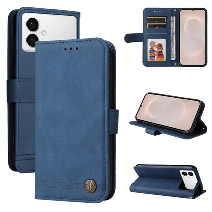 Skin Feel Life Tree Metal Button Leather Phone Case, For Galaxy S26 FE 5G, For Samsung Galaxy S26+ 5G, For Samsung Galaxy S26 Edge 5G, For Samsung Galaxy S26 Ultra 5G, For Samsung Galaxy S26 5G, For Samsung Galaxy S25 Edge 5G, For Samsung Galaxy S25 5G...