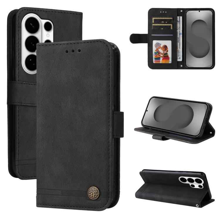 Skin Feel Life Tree Metal Button Leather Phone Case, For Samsung Galaxy S26+ 5G, For Samsung Galaxy S26 Edge 5G, For Samsung Galaxy S26 Ultra 5G, For Samsung Galaxy S26 5G, For Samsung Galaxy S25 Edge 5G, For Samsung Galaxy S25 5G                      ...