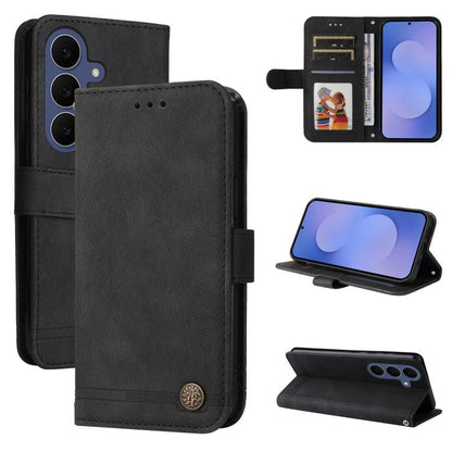 Skin Feel Life Tree Metal Button Leather Phone Case, For Galaxy S26 FE 5G, For Samsung Galaxy S26+ 5G, For Samsung Galaxy S26 Edge 5G, For Samsung Galaxy S26 Ultra 5G, For Samsung Galaxy S26 5G, For Samsung Galaxy S25 Edge 5G, For Samsung Galaxy S25 5G...