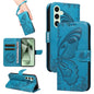 Swallowtail Butterfly Embossed Leather Phone Case, For Galaxy S25 Ultra 5G, For Galaxy S24 FE 5G