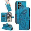 Swallowtail Butterfly Embossed Leather Phone Case, For Galaxy S25 Ultra 5G, For Galaxy S24 FE 5G