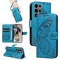Swallowtail Butterfly Embossed Leather Phone Case, For Galaxy S25 Ultra 5G, For Galaxy S24 FE 5G